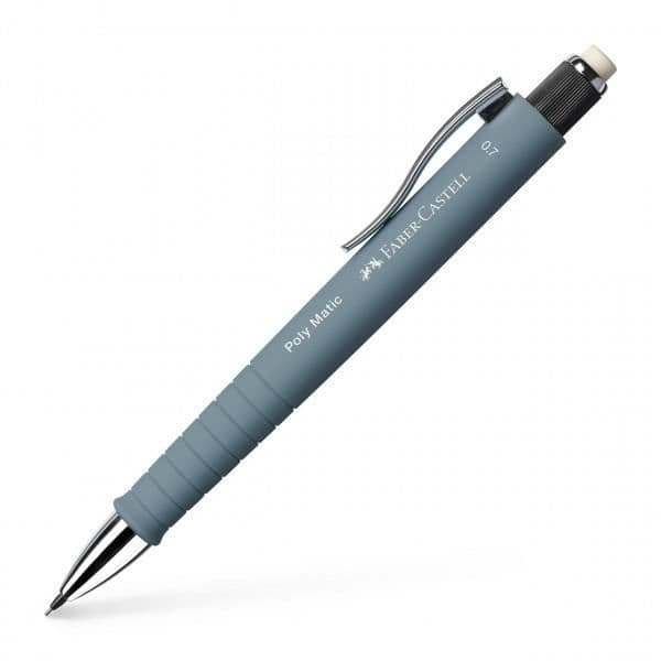 Stift - FABER-CASTELL - Poly Matic - Min 0,7mm - Färg grå - Skrivkomfort