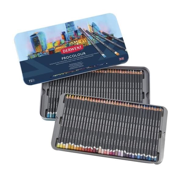 Penna - DERWENT - Procolour - Set med 72 - Flerfärgad - Beständig och slät