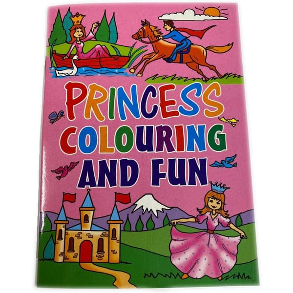 WF Graham Princess A6 Colouring Book Pink One Size