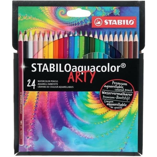 Kartong x 24 STABILOaquacolor ARTY akvarellpennor