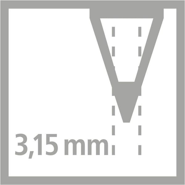 Grafitpenna - Stabilo bly - 322/2B - Ergonomisk triangulär penna 12er bensinpaket