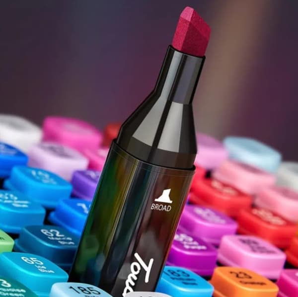 Alkoholmarkörer, markörer, dubbelsidiga markörer + påse - 120 stycken