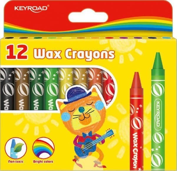 Keyroad - KR971305 - Vaxkritor, 12 stycken, 11 mm, förpackade i en display, blandade färger