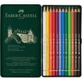 Miniatyrbild 3 av 3: FABER-CASTELL metalllåda 12 polykromos pennor