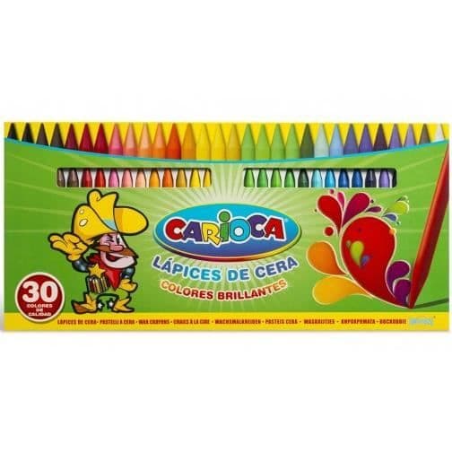 låda med 30 Carioca plastello vaxkritor