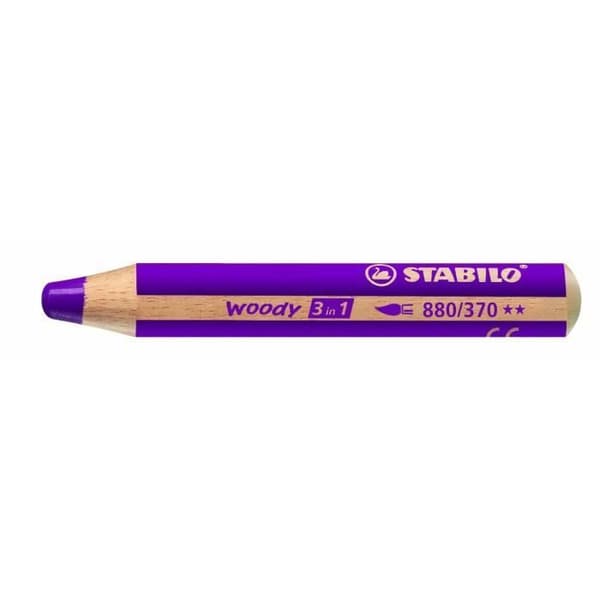Crayon 3 i 1 - STABILO - Woody - Färg Erica - Blyertsstift 10 mm - För barn från 3 år