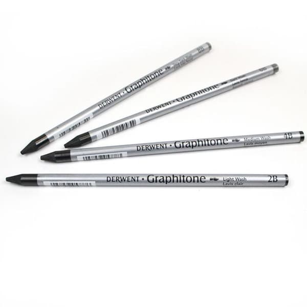 Crayon - DERWENT - GRAPHITONE - Grafit akvarellbar - 8B - Svart - Blandad