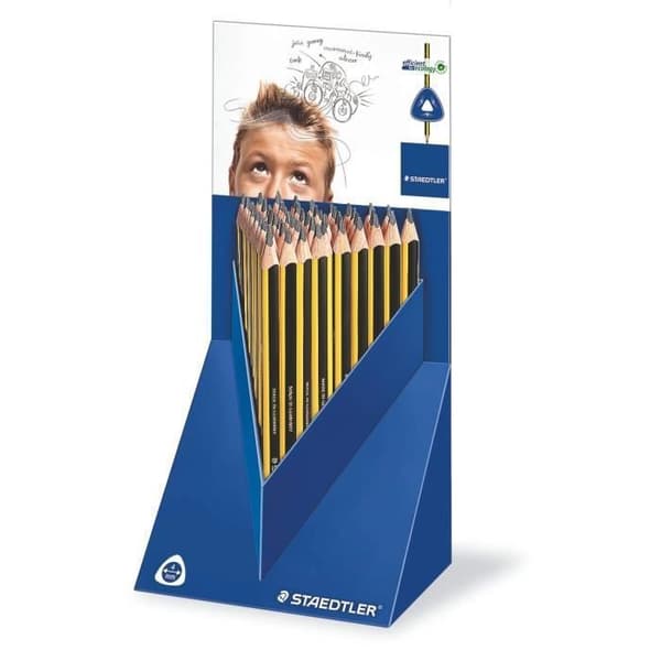 Noris® 119 - Display 48 stora trekantiga grafitpennor HB