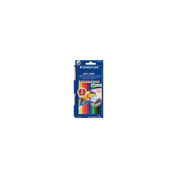 Akvarellpennor - STAEDTLER - 12 färger - Solid bly - Sexkantig form