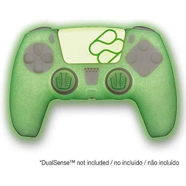 Silikonskinn + Grips + Touchpad-dekal "Glow in the dark"