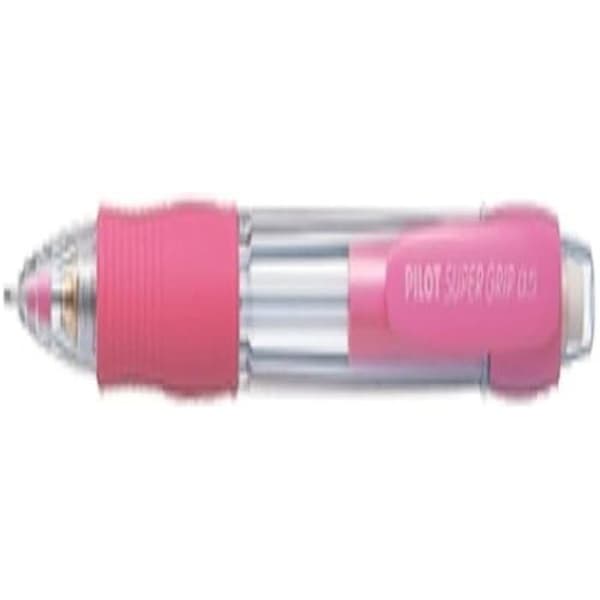 Mekanisk penna - PILOT - Supergrip - Set om 12 - Rosa färg - Hög kvalitet - Integrerat suddgummi
