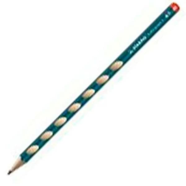 STABILO grafitpenna - EASYgraph S - Set med 12 fina ergonomiska pennor HB (skifferblå) - Högerhänt - 326-HB