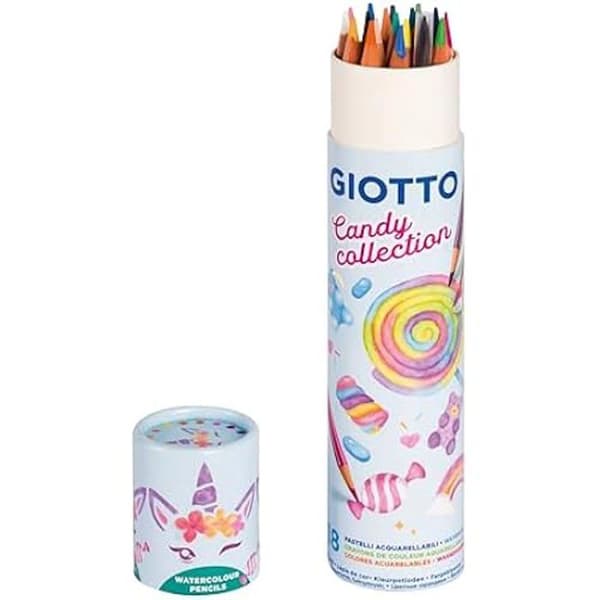 Vattenlösliga färgpennor - GIOTTO - STILNOVO - 18 färger - Pensel ingår - Stift 3.3mm