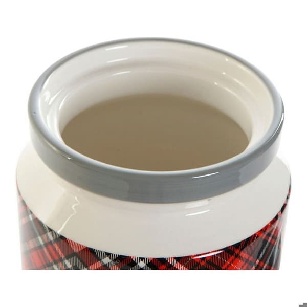 Dekorationskruka - DKD Home Decor - Aluminium/Dolomit - Svart/Röd/Grå - 15x15x22 cm - 27 L