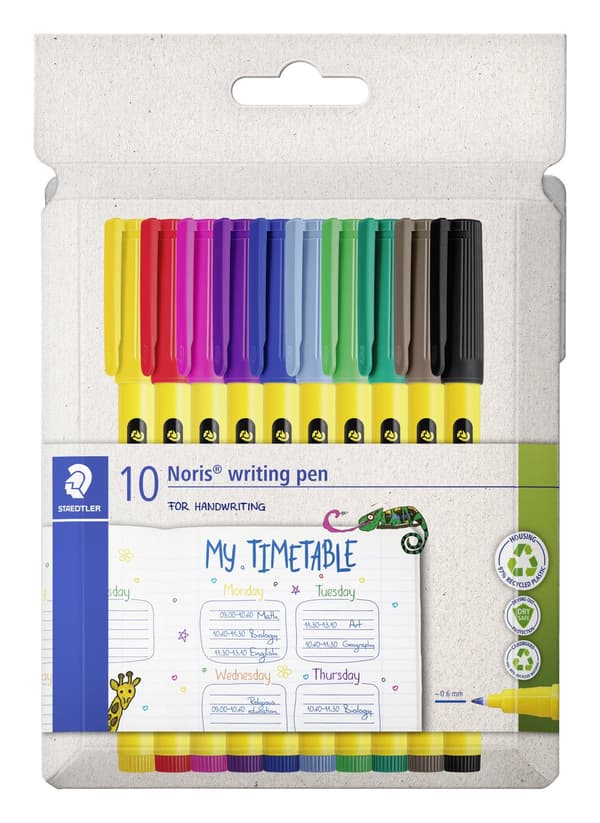 Noris Fineliner 0,6 MM 10-pakning Staedtler