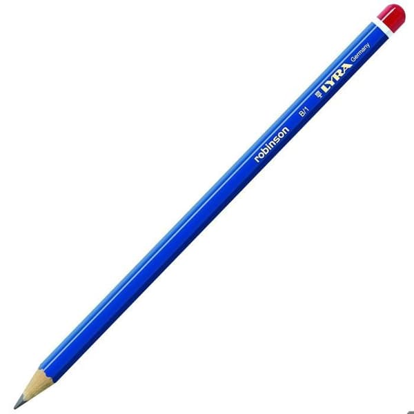 Grafitkritor - Lyra - Robinson - Paket med 12 - Grå färg - Sexkantig kropp