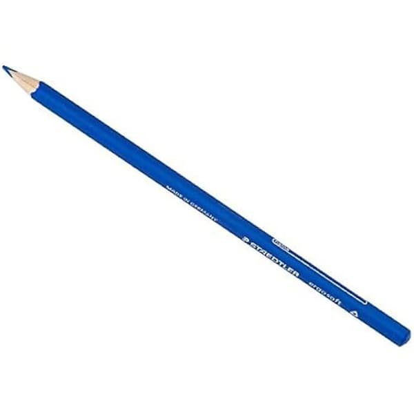 Färgpennor - Staedtler - Set om 12 - Blå - Certifierad FSC-laminat - Retraktabel