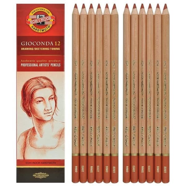 Gioconda Sanguine lerpennor 12 stycken H46202