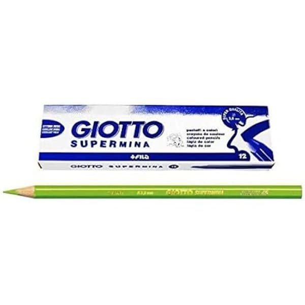 Färgpennor - FILA - Paselli Giotto SUPERMINA Grön Fluo N°54 - Förpackning med 12 pennor - Spets - Barn - Unisex