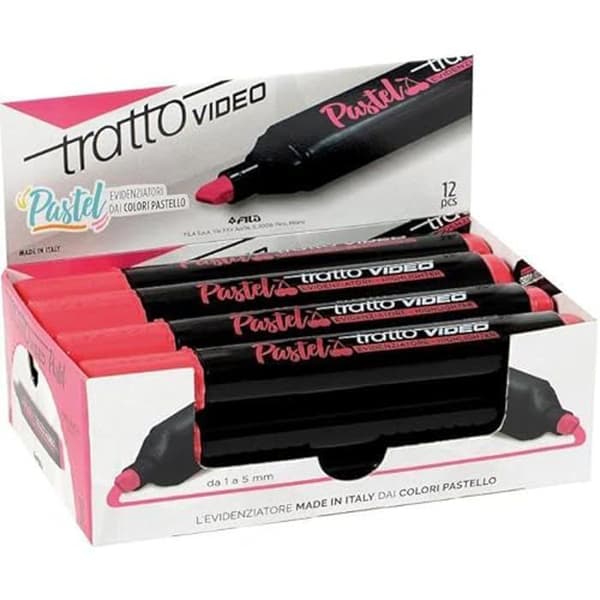 Skolutrustning - TRATTO - Modell CF12 - Stroke - VIDEO - Pastell KIRSCH