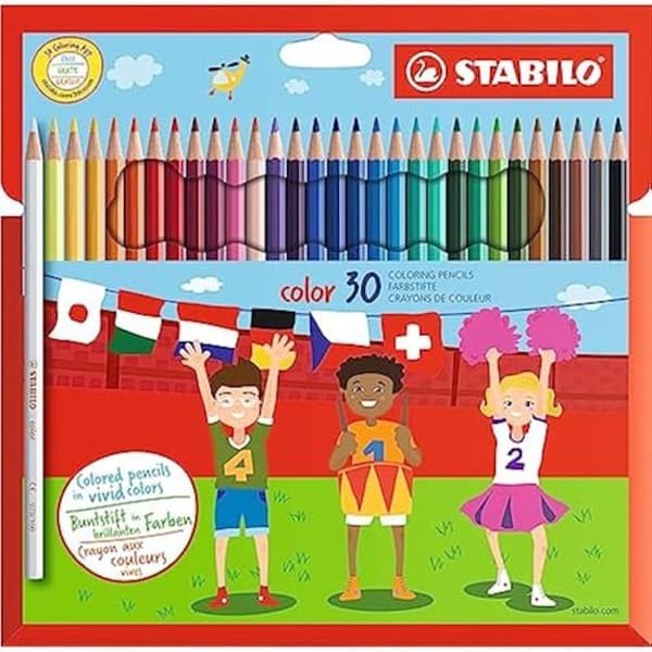 Färgpennor - STABILO - 1930/77-11 Färg 30 - Kartong - Flerfärgad