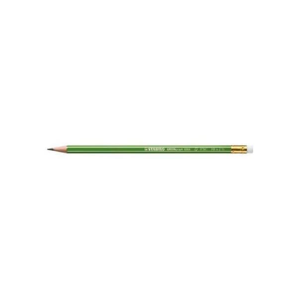 Kartong med 12 GREENgraph HB Eraser Tip grafitpennor