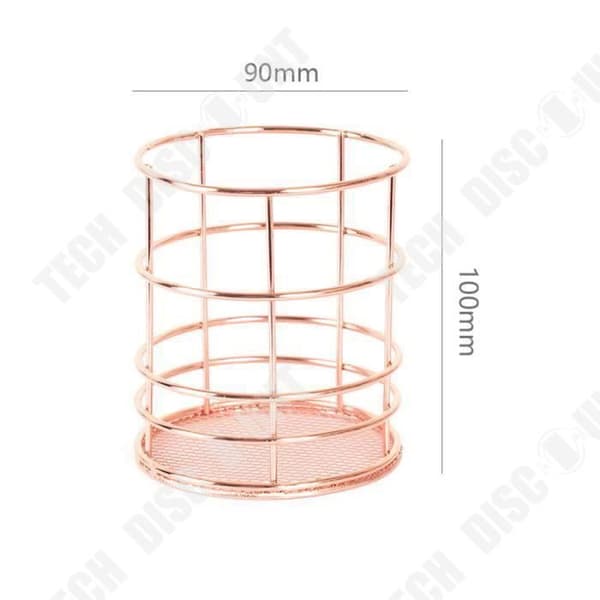 TD® metallisk penna Kruka/pennhållare, penna, kontorsverktyg/cylinderformad metallset roséguld
