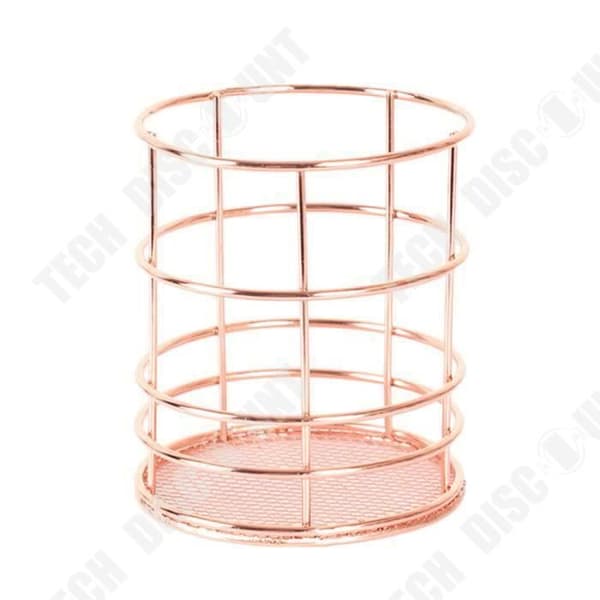TD® metallisk penna Kruka/pennhållare, penna, kontorsverktyg/cylinderformad metallset roséguld