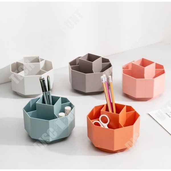 TD® Roterande pennhållare Creative Storage Box Office Studentkontor Pennhållare Pennfodral Kosmetisk brevpapper Compart