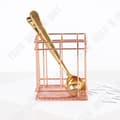 Miniatyrbild 2 av 4: TD® metallisk pennhållare Rose Gold Fyrkantig pennhållare/ Mesh Design Trådbunden skrivbordsorganisator