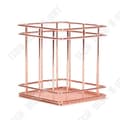 Miniatyrbild 1 av 4: TD® metallisk pennhållare Rose Gold Fyrkantig pennhållare/ Mesh Design Trådbunden skrivbordsorganisator