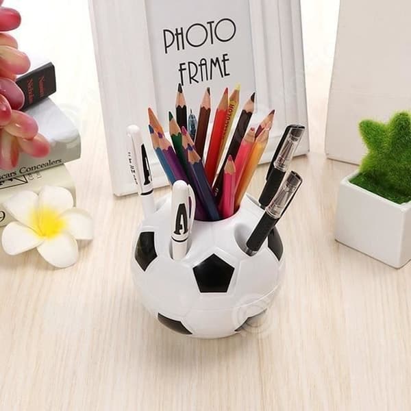 INN® penna pott fotboll kontor penna brevpapper original älskarinna barn vit och svart Multifunktion tandborsthållare