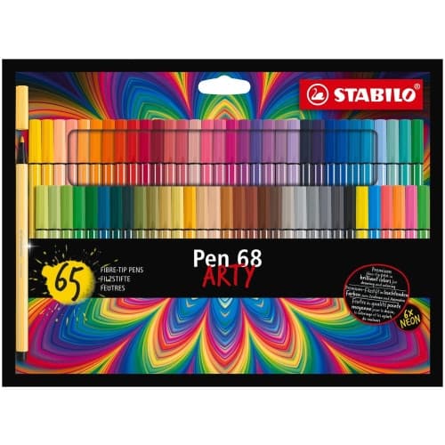 Stabilo - Pen 68 ARTY, cardboard wallet of 65 colors