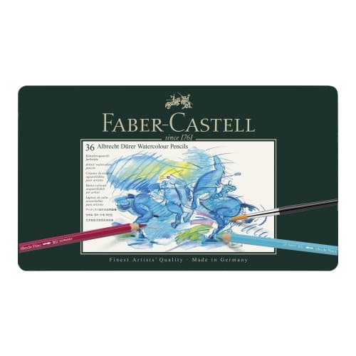 Faber-Castell ALBRECHT DÜRER - färgpenna - svart, ljusgrön, magenta, varmt grå V, helioblå-rödaktig, smaragdgrön, ultramarin, vit, kadmiumgul, mörkt k
