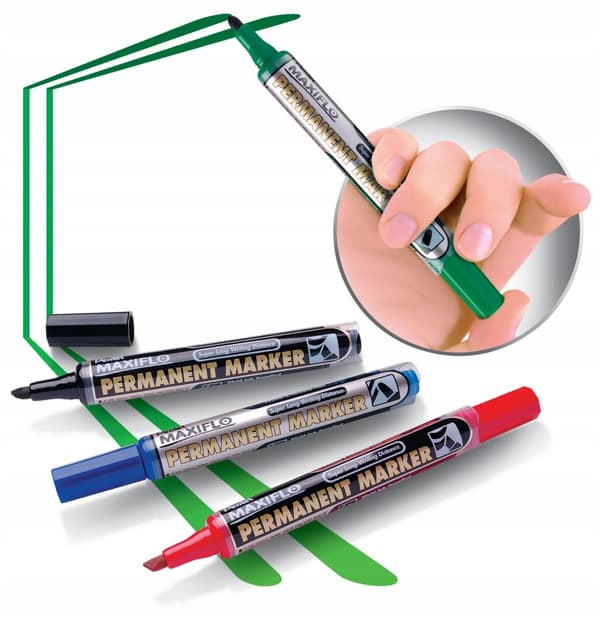 Permanent Marker Pentel Pen Röd Med Kolv NLF50