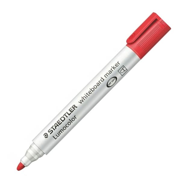 Lumocolor pyöreä kuivapyyhkimismerkki Staedtler Red S351-2