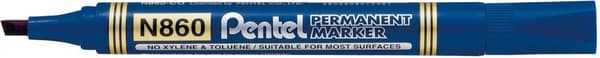 Pentel N860 Permanent Marker Avfasad Blå