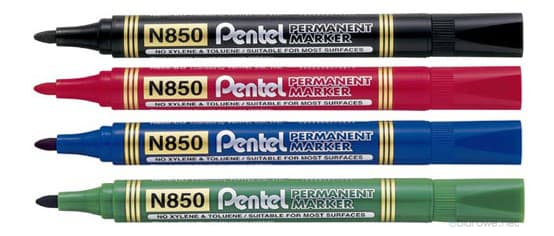 Pentel N850-B Permanent Marker Rund Röd N850-B