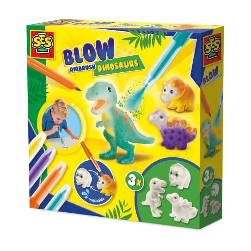 SES Creative - Blow Pens - Airbrush Dinosaurs - (S14295)