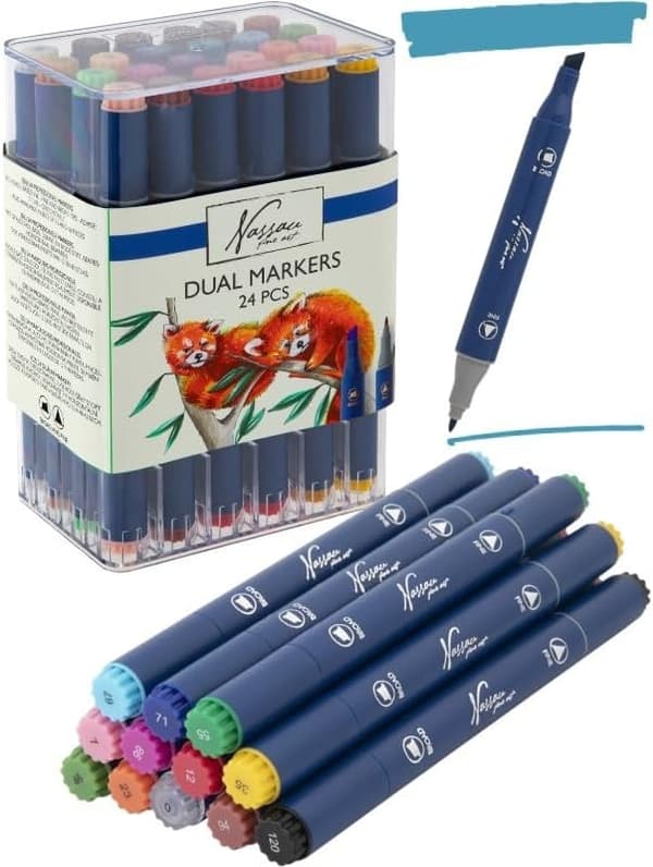 Dual markers 24-pack Dubbelspets pennor