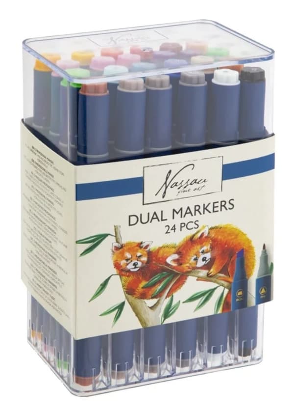 Dual markers 24-pack Dubbelspets pennor