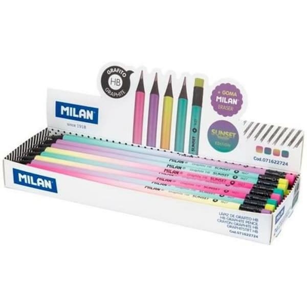 Milan Penna med Eraser Sunset HB (24 enheter) - 8411574093756