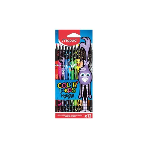 12 färgpennor - Sortiment - Color'Peps Monster - Maped