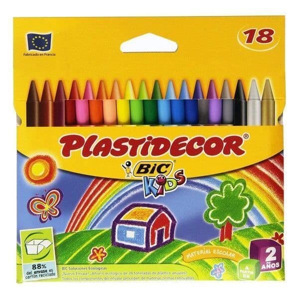 BIC Plastidecor Etui med 18 färgpennor - 875771