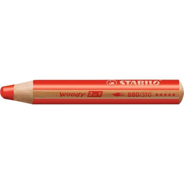 Kartong x 10 STABILO woody 3in1 ARTY multitalentpennor + 1 slipare