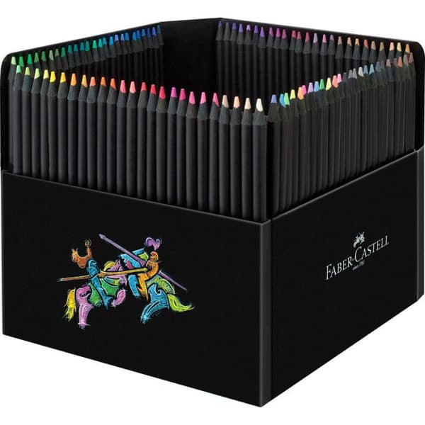 Färgpennor - Färgläggning - Box med 100 pennor - Faber-Castell - Svart upplaga