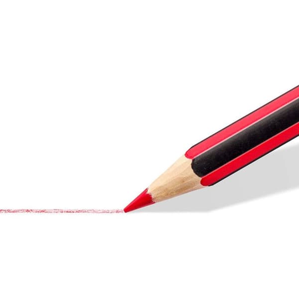 12 färgade kritor - Tillverkade av återvunnet trä - Staedtler - Noris Colour 185