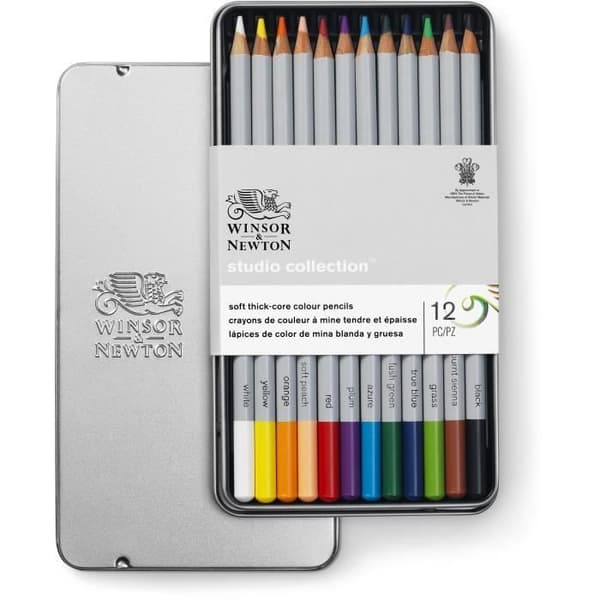 WINSOR & NEWTON Studio Collection - Burk med 12 färgpennor