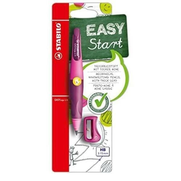 Taille-crayon - STABILO - EASYERGO 3.15 - Ergonomisk - För vänsterhänta - Rosa/lila bläck