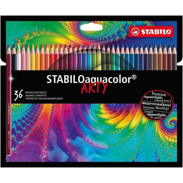 Vattenlösliga färgpennor - STABILO - ARTY - 36 pennor - Klara färger - Blandad